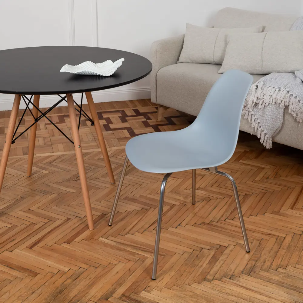 Фото 7 Стул кухонный Derstuhl Elegant chrom комплект 2 шт 45x82x46 см полипропилен цвет светло-серый Фото 7 Стул кухонный Derstuhl Elegant chrom комплект 2 шт 45x82x46 см полипропилен цвет светло-серый