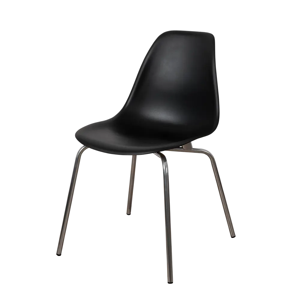 Фото 3 Стул кухонный Derstuhl Elegant chrom комплект 2 шт 45x82x46 см полипропилен цвет черный Фото 3 Стул кухонный Derstuhl Elegant chrom комплект 2 шт 45x82x46 см полипропилен цвет черный