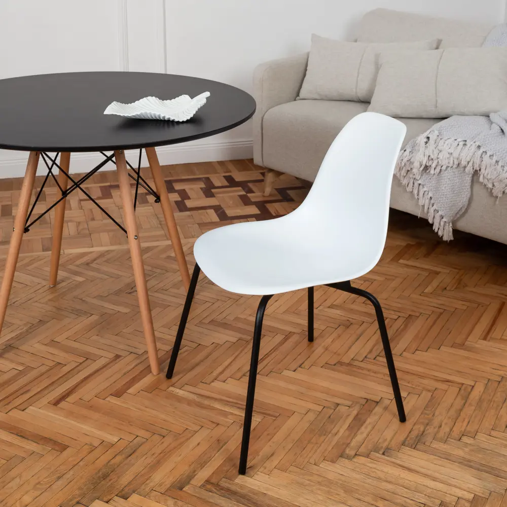 Фото 7 Стул кухонный Derstuhl Elegant black комплект 2 шт 45x82x46 см полипропилен цвет белый Фото 7 Стул кухонный Derstuhl Elegant black комплект 2 шт 45x82x46 см полипропилен цвет белый