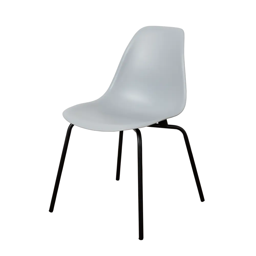 Фото 3 Стул кухонный Derstuhl Elegant black комплект 4 шт 45x82x46 см полипропилен цвет светло-серый