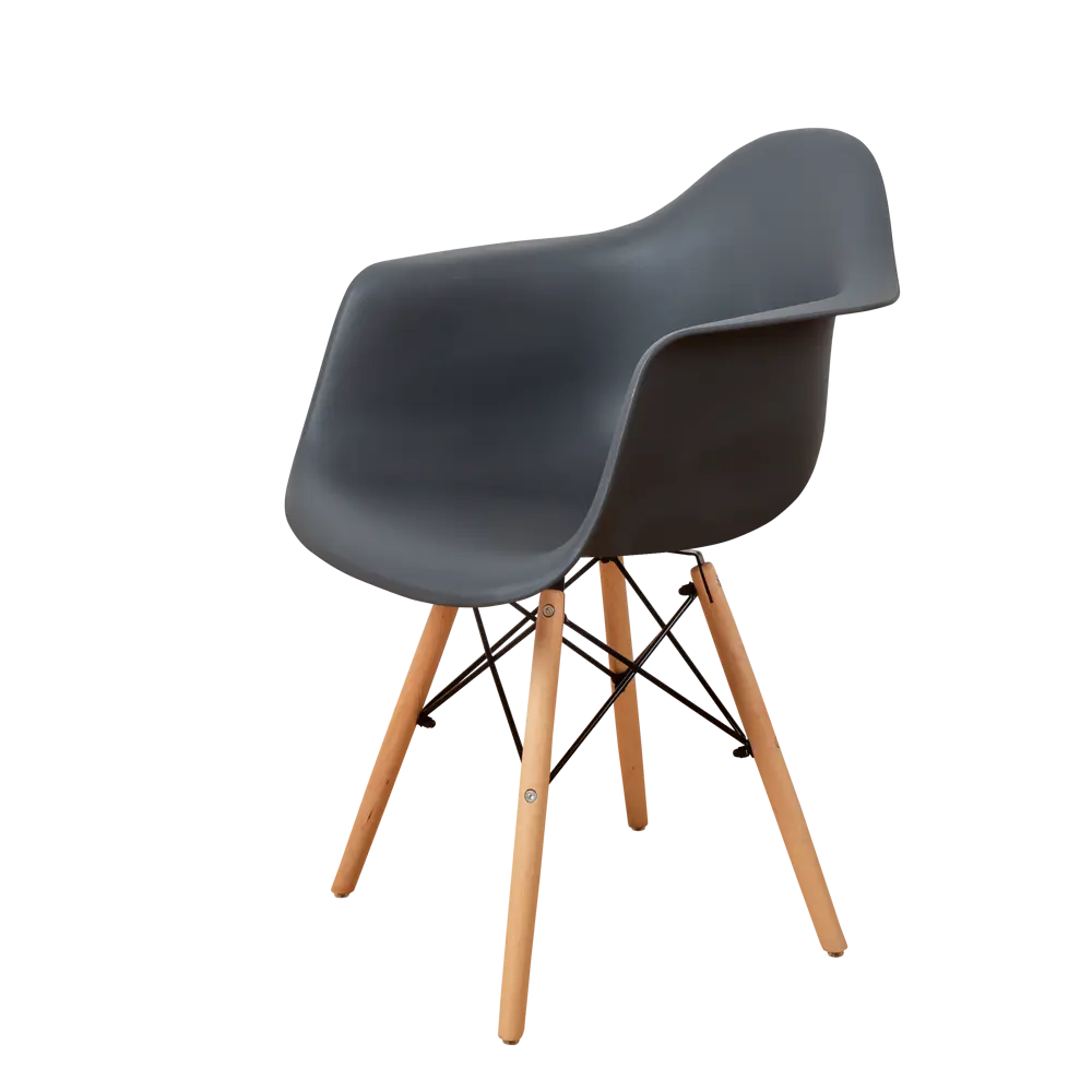 Фото 3 Комплект кухонных стульев 2 шт Derstuhl 330 wood 43x82x60 см полипропилен цвет темно-серый Фото 3 Комплект кухонных стульев 2 шт Derstuhl 330 wood 43x82x60 см полипропилен цвет темно-серый