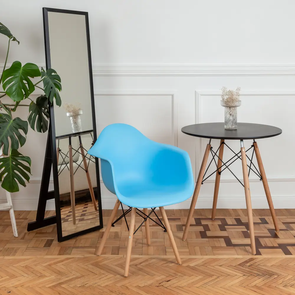 Фото 7 Комплект кухонных стульев 2 шт Derstuhl 330 wood 43x82x60 см полипропилен цвет голубой Фото 7 Комплект кухонных стульев 2 шт Derstuhl 330 wood 43x82x60 см полипропилен цвет голубой