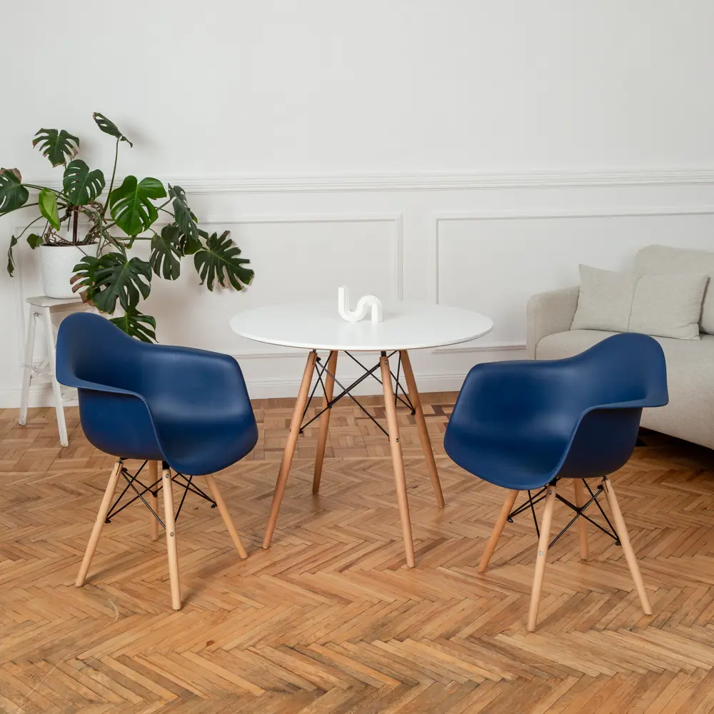 Фото 2 Комплект кухонных стульев 2 шт Derstuhl 330 wood 43x82x60 см полипропилен цвет темно-синий Фото 2 Комплект кухонных стульев 2 шт Derstuhl 330 wood 43x82x60 см полипропилен цвет темно-синий