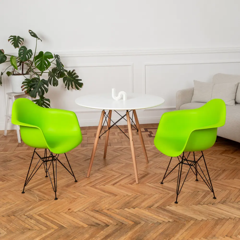 Фото 2 Стул-кресло Derstuhl 330 black комплект 4 шт 43x82x58 см полипропилен цвет салатовый Фото 2 Стул-кресло Derstuhl 330 black комплект 4 шт 43x82x58 см полипропилен цвет салатовый