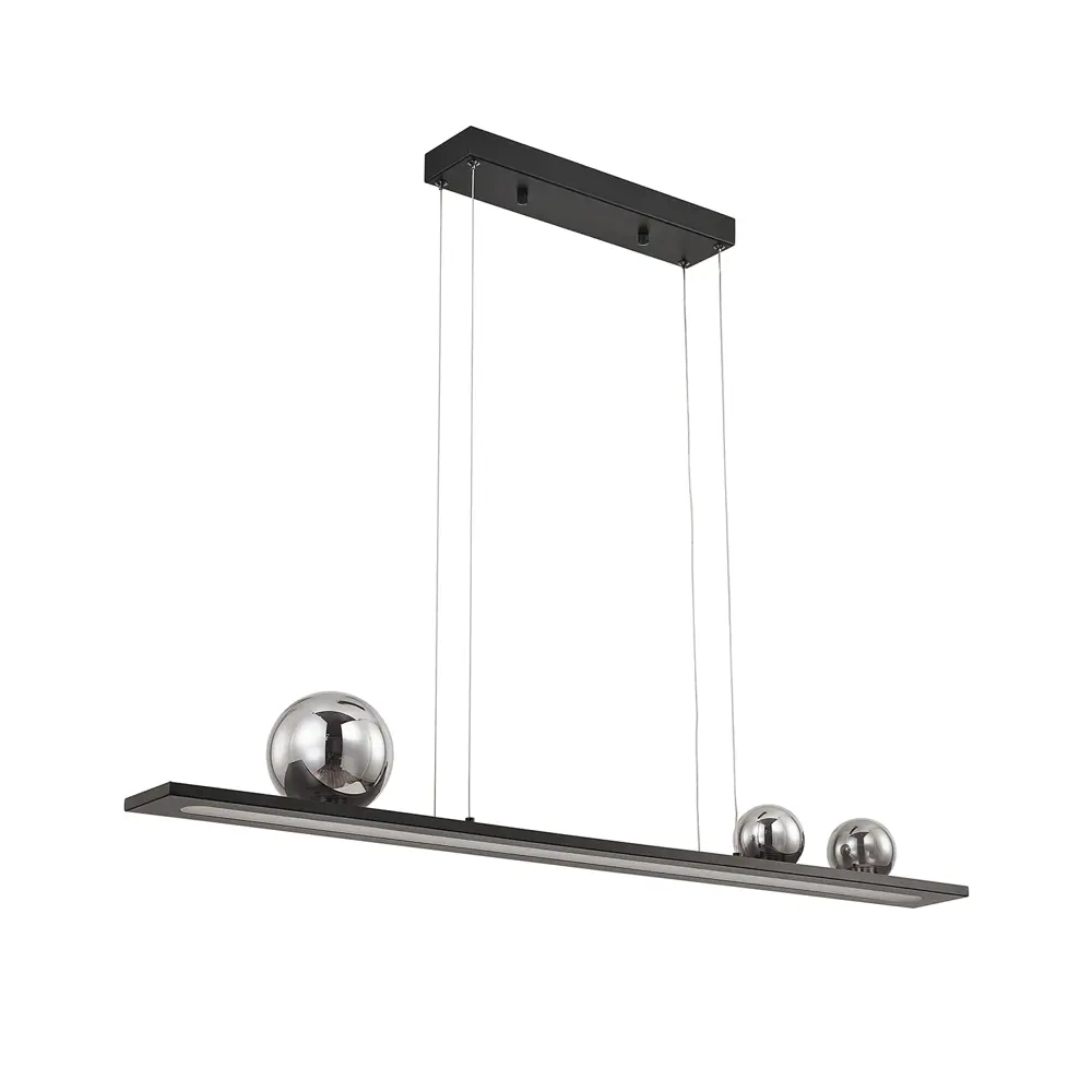 Фото 2 Люстра подвесная светодиодная Favourite Bilico 4548-3p 6 м² нейтральный белый свет цвет черный Фото 2 Люстра подвесная светодиодная Favourite Bilico 4548-3p 6 м² нейтральный белый свет цвет черный