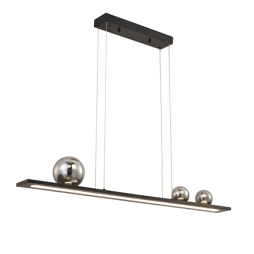 Фото Люстра подвесная светодиодная Favourite Bilico 4548-3p 6 м² нейтральный белый свет цвет черный Фото Люстра подвесная светодиодная Favourite Bilico 4548-3p 6 м² нейтральный белый свет цвет черный