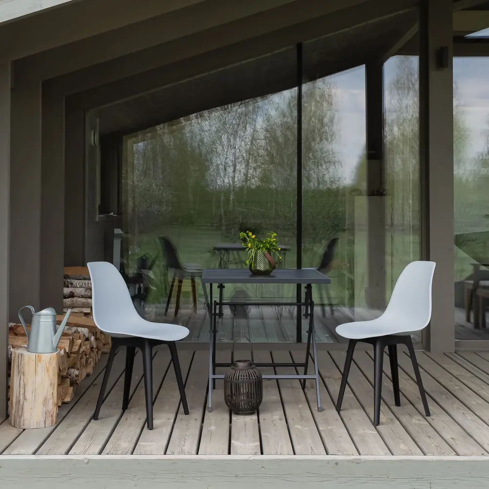 Фото 4 Комплект кухонных стульев 4 шт Derstuhl Plast 45x82x45 см полипропилен цвет светло-серый Фото 4 Комплект кухонных стульев 4 шт Derstuhl Plast 45x82x45 см полипропилен цвет светло-серый