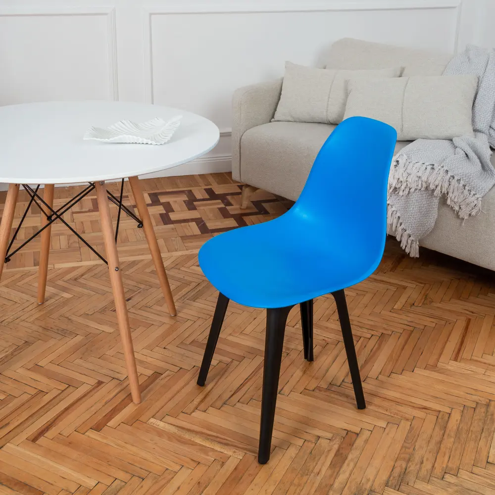 Фото 6 Стул кухонный Derstuhl Plast 45x82x46 см полипропилен цвет синий Фото 6 Стул кухонный Derstuhl Plast 45x82x46 см полипропилен цвет синий