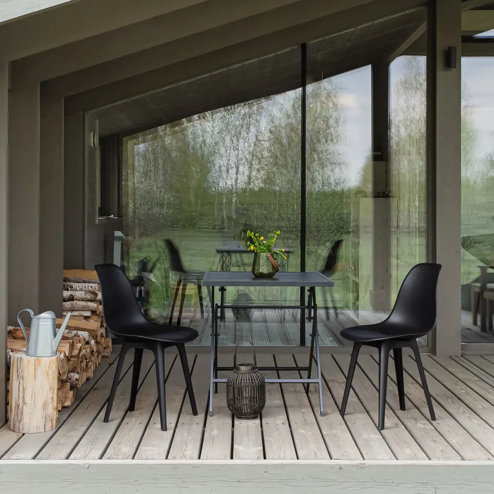 Фото 2 Комплект кухонных стульев 2 шт Derstuhl Plast 45x82x45 см полипропилен цвет черный Фото 2 Комплект кухонных стульев 2 шт Derstuhl Plast 45x82x45 см полипропилен цвет черный