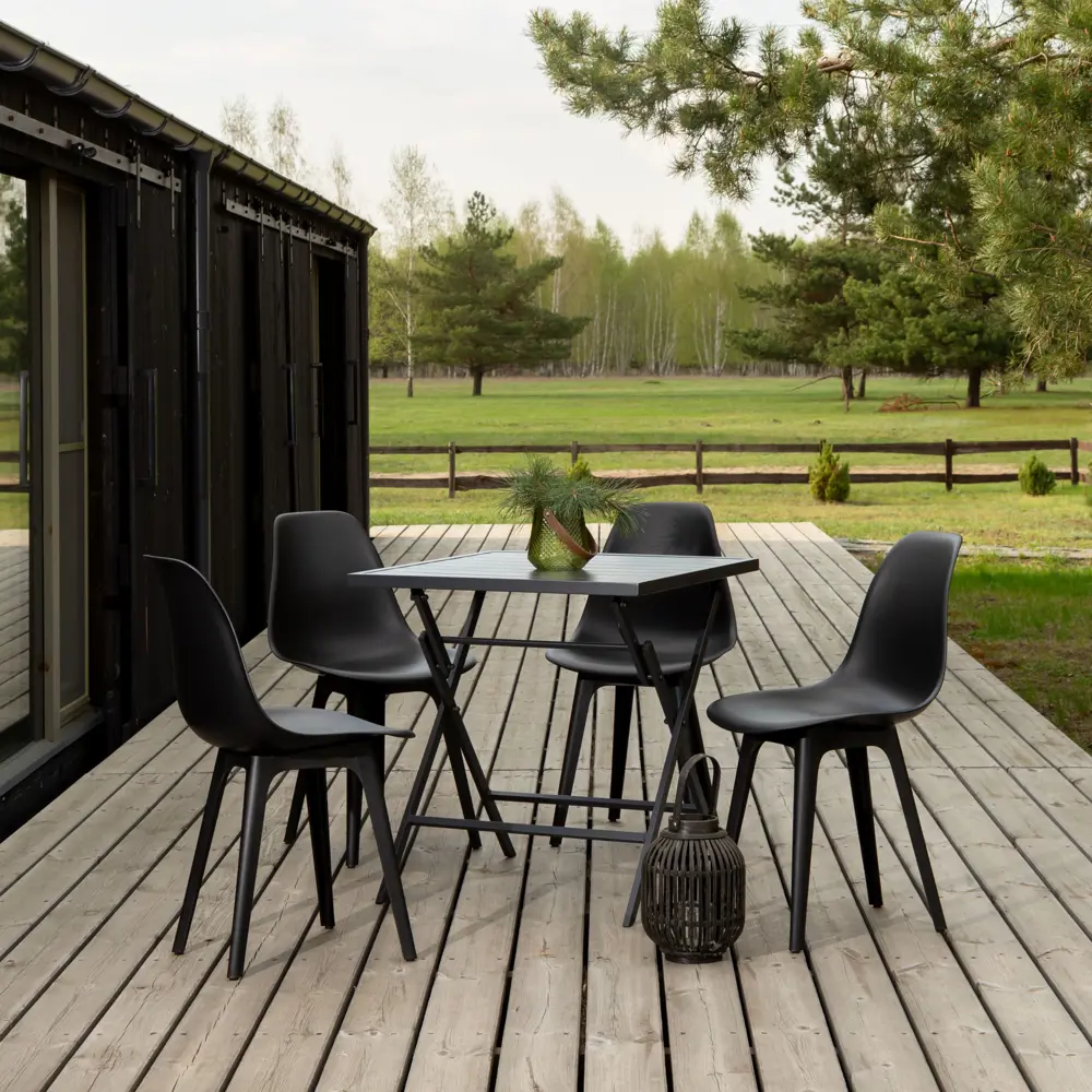 Фото 4 Комплект кухонных стульев 2 шт Derstuhl Plast 45x82x45 см полипропилен цвет черный Фото 4 Комплект кухонных стульев 2 шт Derstuhl Plast 45x82x45 см полипропилен цвет черный