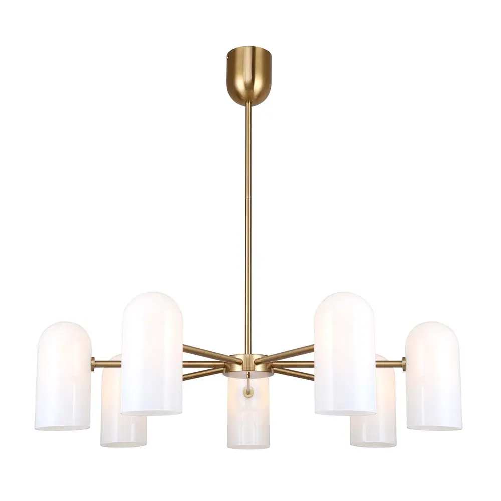 Фото Люстра подвесная Favourite Barfila 4619-7p 7 ламп 15 м² цвет латунь