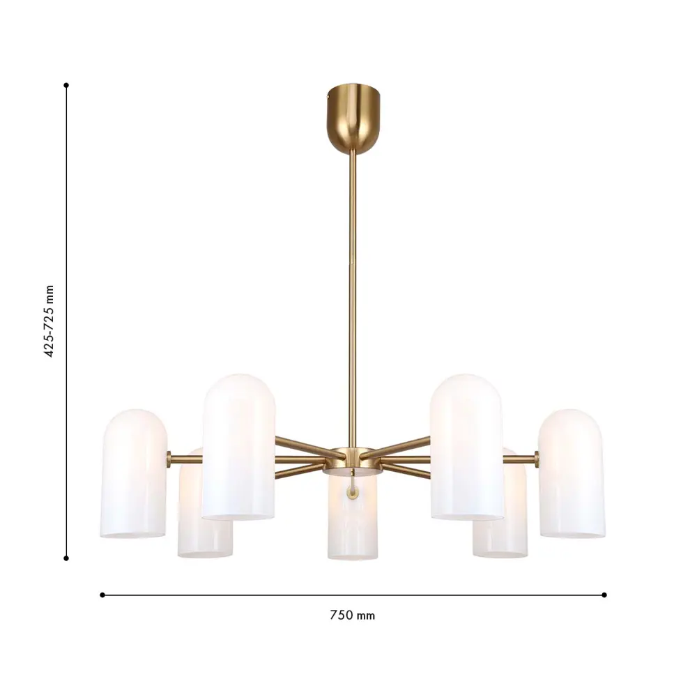 Фото 3 Люстра подвесная Favourite Barfila 4619-7p 7 ламп 15 м² цвет латунь