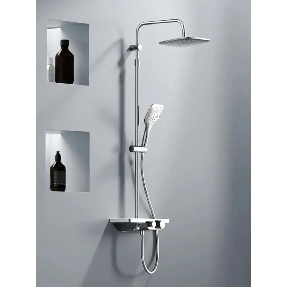 Фото 7 Душевая система Damixa Base 975730000 3 режимная цвет хром