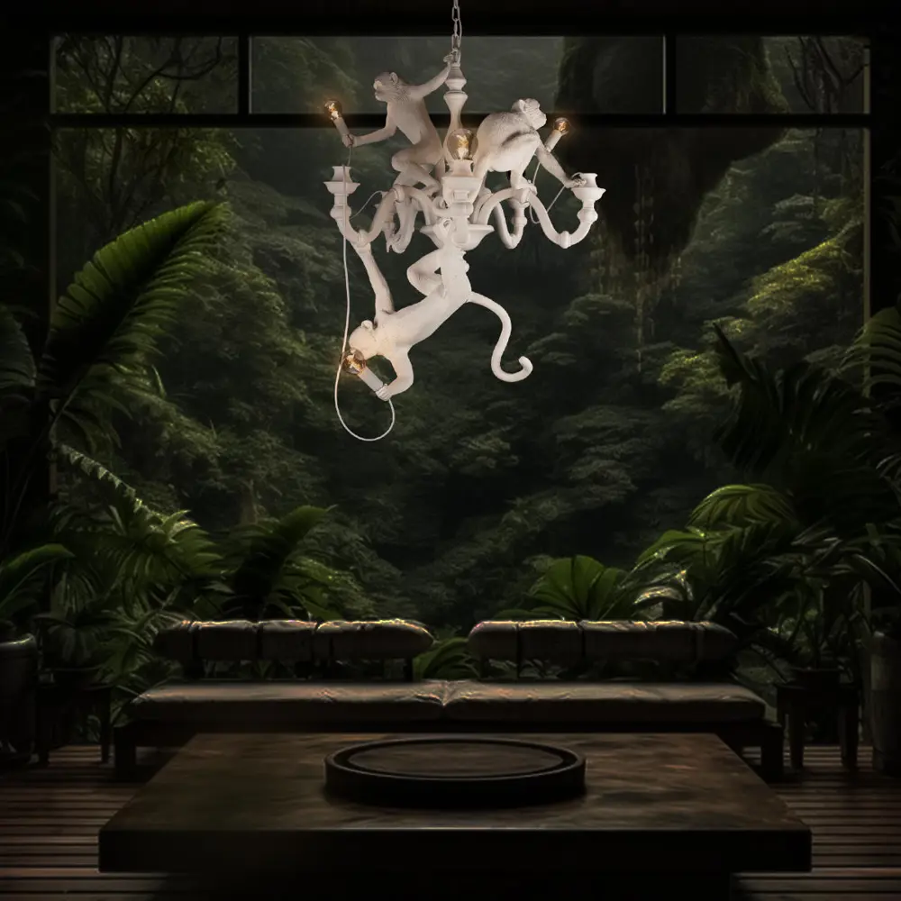 Фото 10 Светильник подвесной Loft It Monkey 10314 white 5 ламп 15 м² цвет белый