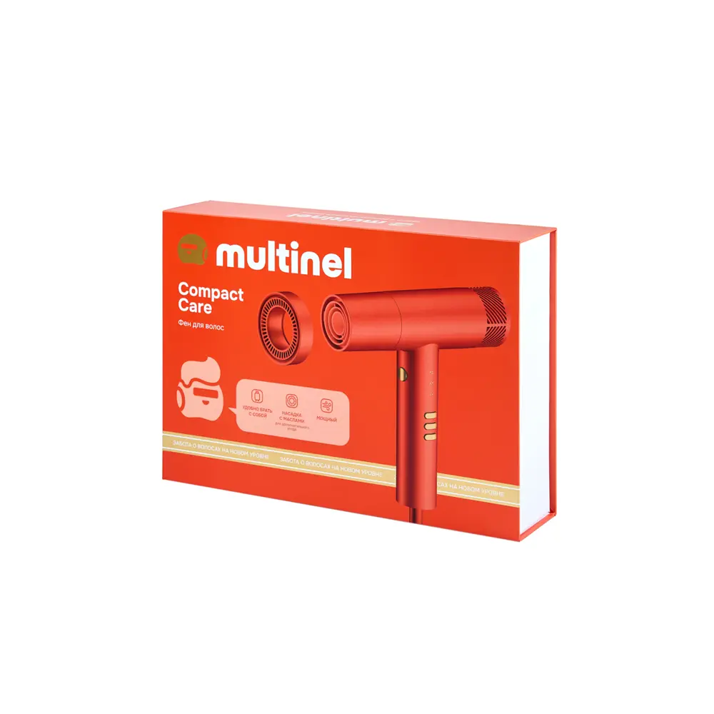 Фото 18 Фен для волос Multinel CompactCare цвет оранжевый Фото 18 Фен для волос Multinel CompactCare цвет оранжевый