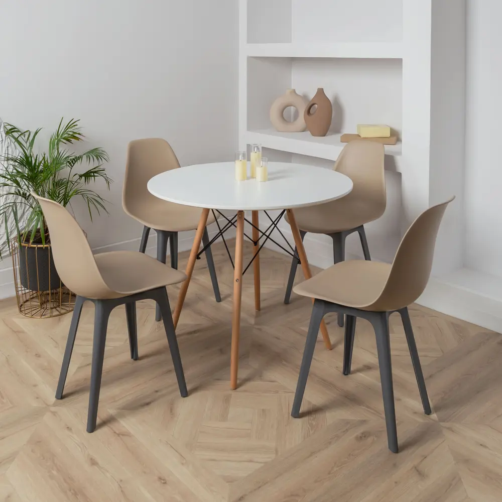 Фото 2 Стул Derstuhl Plast dark grey DSL044.313.2 45x82x46 см полипропилен цвет темно-бежевый Фото 2 Стул Derstuhl Plast dark grey DSL044.313.2 45x82x46 см полипропилен цвет темно-бежевый