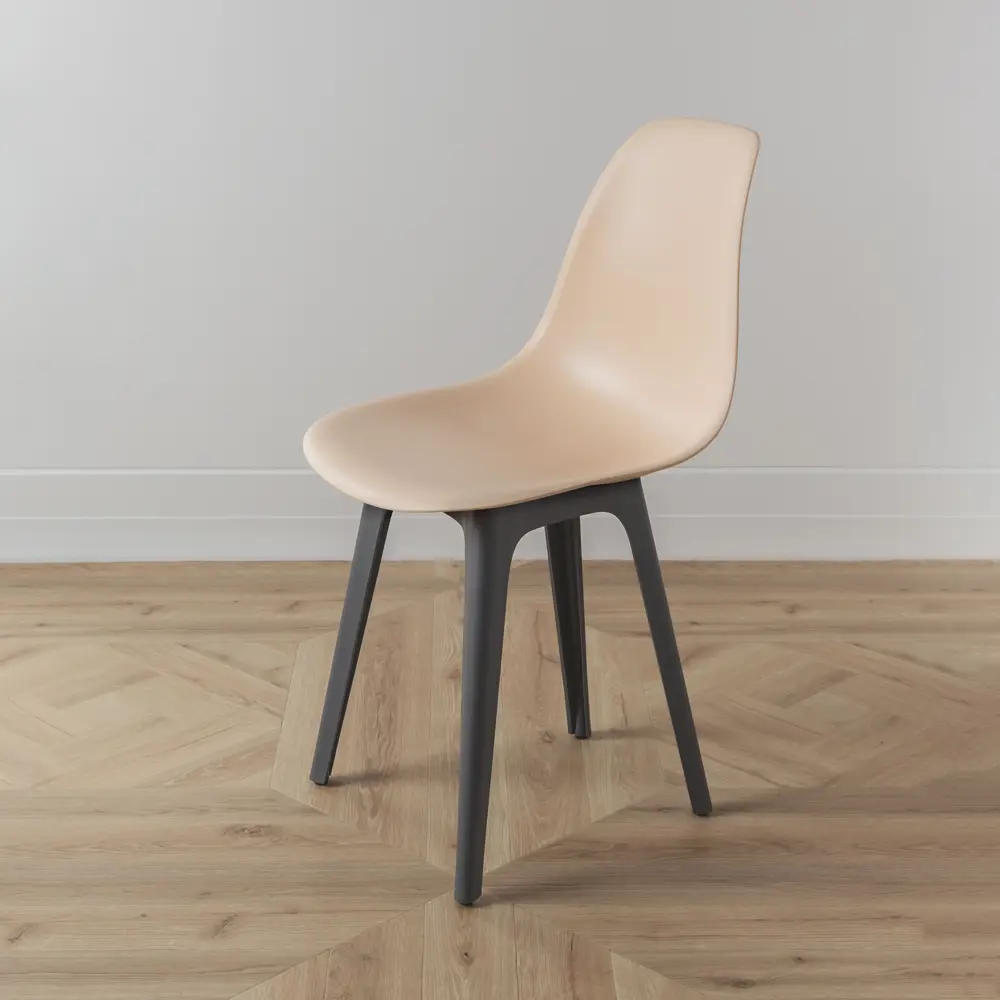Фото 7 Стул Derstuhl Plast dark grey DSL044.314.2 45x82x46 см полипропилен цвет бежевый Фото 7 Стул Derstuhl Plast dark grey DSL044.314.2 45x82x46 см полипропилен цвет бежевый