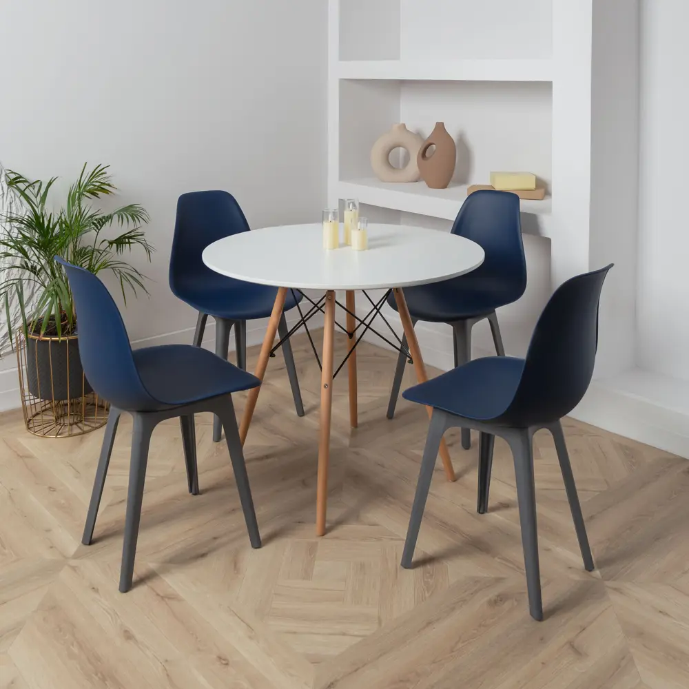 Фото 2 Стул Derstuhl Plast dark grey DSL044.317.4 45x82x46 см полипропилен цвет темно-синий Фото 2 Стул Derstuhl Plast dark grey DSL044.317.4 45x82x46 см полипропилен цвет темно-синий