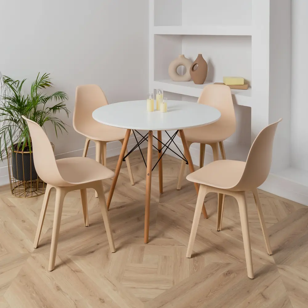 Фото 2 Стул Derstuhl Plast beige DSL044.414.4 45x82x46 см полипропилен цвет бежевый Фото 2 Стул Derstuhl Plast beige DSL044.414.4 45x82x46 см полипропилен цвет бежевый