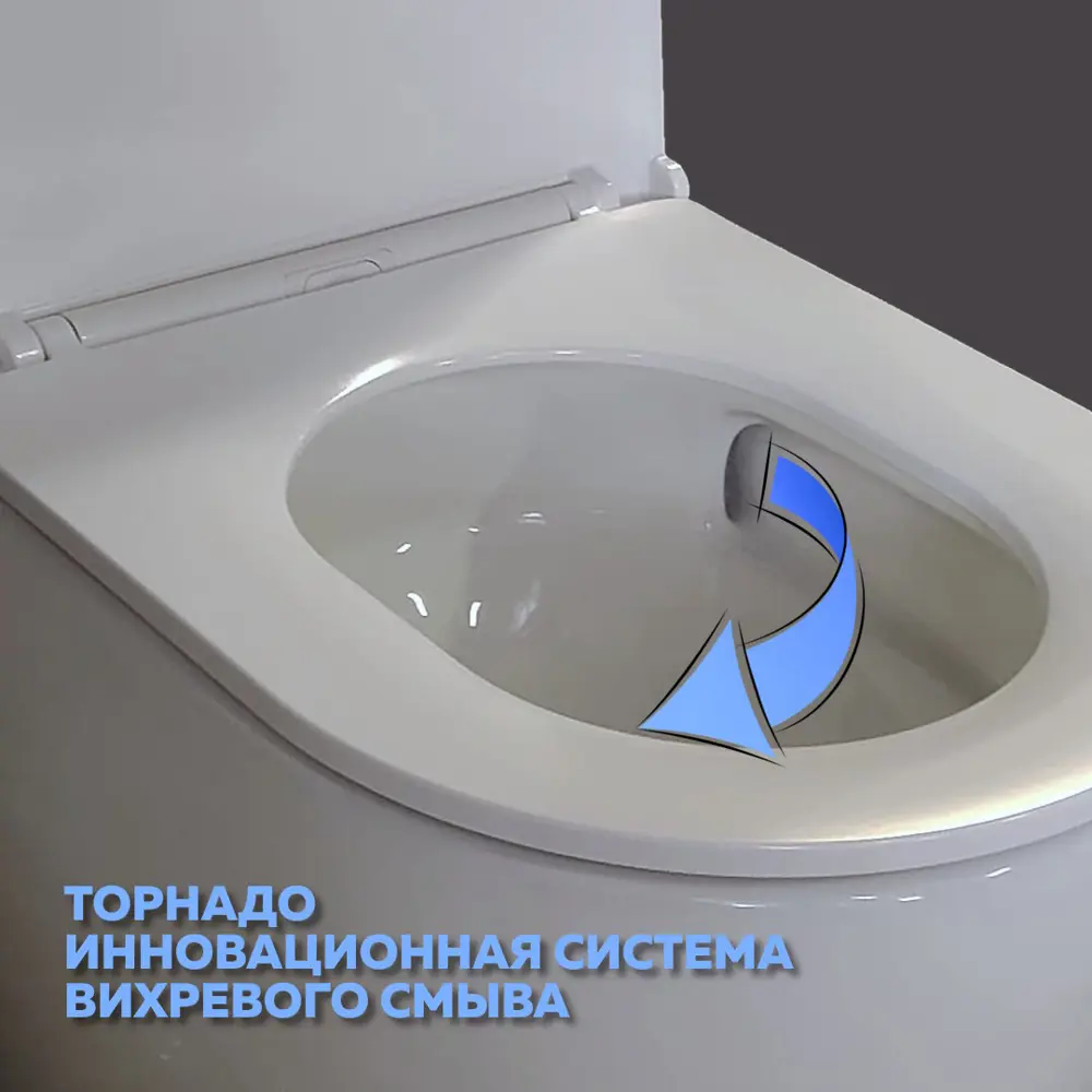 Фото 11 Унитаз-компакт Teymi Lina Vortex T40115 торнадо безободковый с быстросъемным сиденьем микролифт Фото 11 Унитаз-компакт Teymi Lina Vortex T40115 торнадо безободковый с быстросъемным сиденьем микролифт