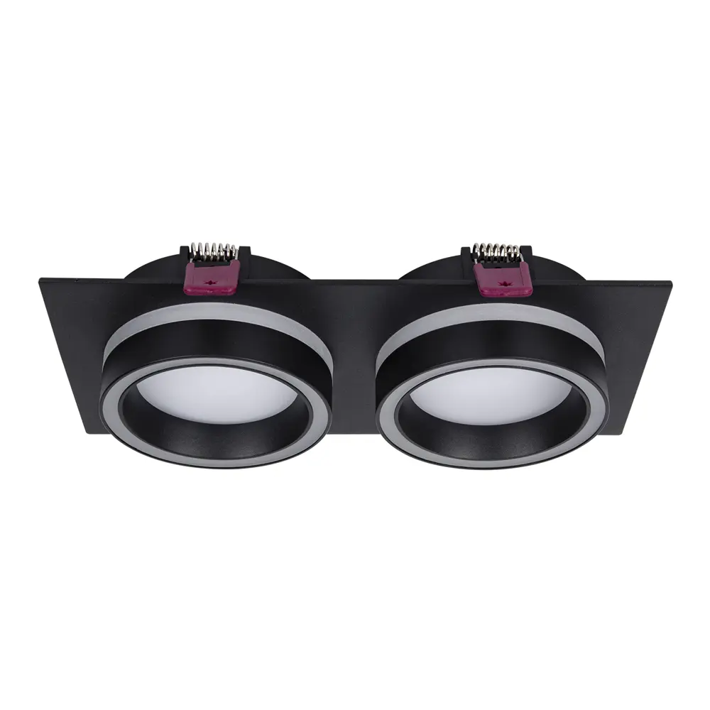 Фото 2 Светильник точечный встраиваемый Favourite Vasto 4651-2c под отверстие 92 мм GX53 цвет черный