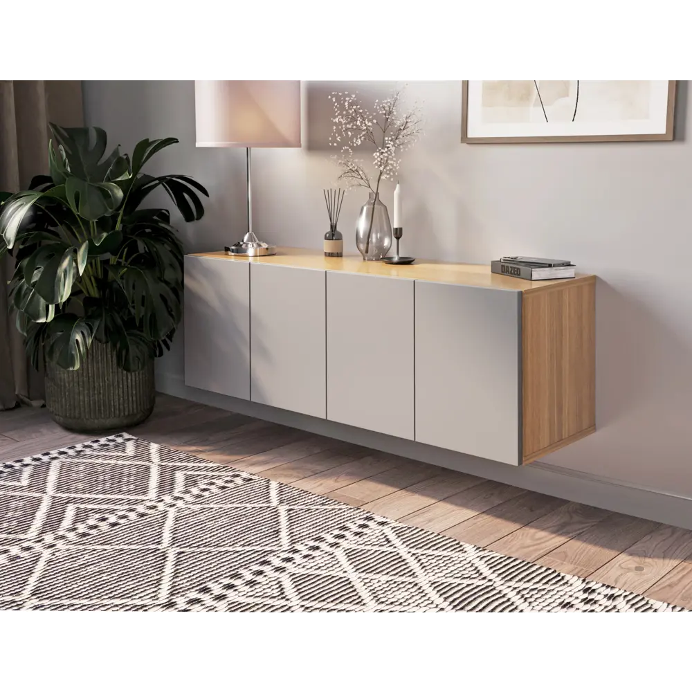 Фото 5 Тумба под телевизор Metaldesign MD 8226 100х35х33 см дерево цвет честерфилд серый Фото 5 Тумба под телевизор Metaldesign MD 8226 100х35х33 см дерево цвет честерфилд серый