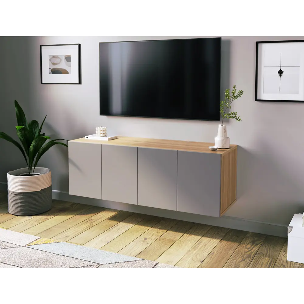 Фото Тумба под телевизор Metaldesign MD 8226 100х35х33 см дерево цвет честерфилд серый Фото Тумба под телевизор Metaldesign MD 8226 100х35х33 см дерево цвет честерфилд серый