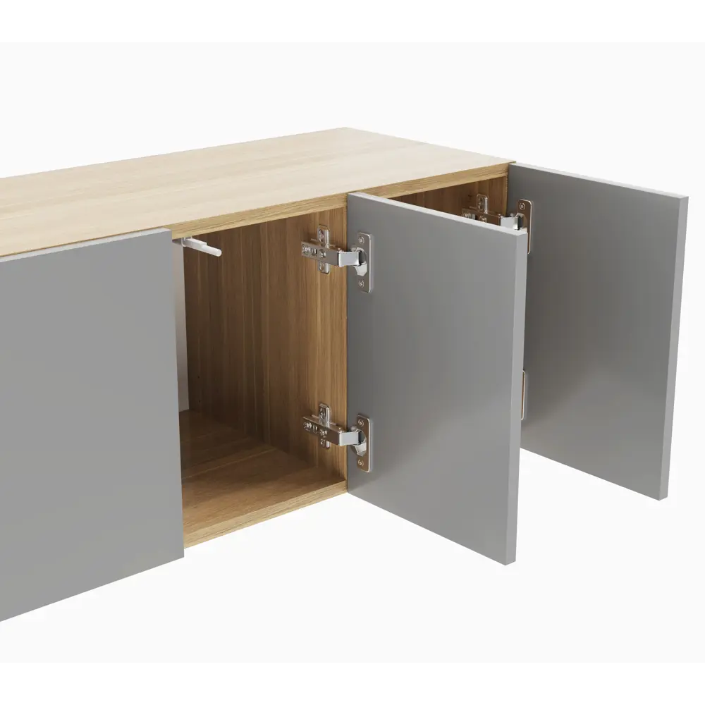 Фото 3 Тумба под телевизор Metaldesign MD 8226 100х35х33 см дерево цвет честерфилд серый Фото 3 Тумба под телевизор Metaldesign MD 8226 100х35х33 см дерево цвет честерфилд серый