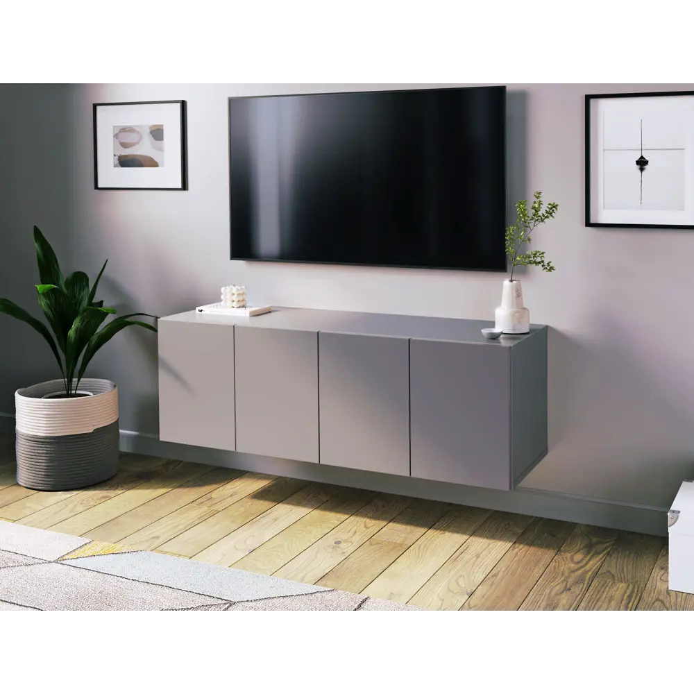 Фото Тумба под телевизор Metaldesign MD 8226 100х35х33 см дерево цвет серый Фото Тумба под телевизор Metaldesign MD 8226 100х35х33 см дерево цвет серый
