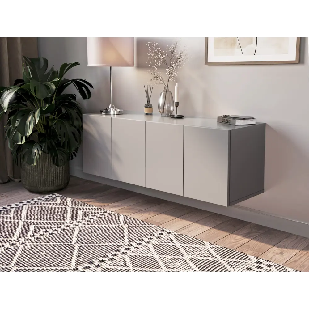 Фото 6 Тумба под телевизор Metaldesign MD 8226 100х35х33 см дерево цвет серый Фото 6 Тумба под телевизор Metaldesign MD 8226 100х35х33 см дерево цвет серый