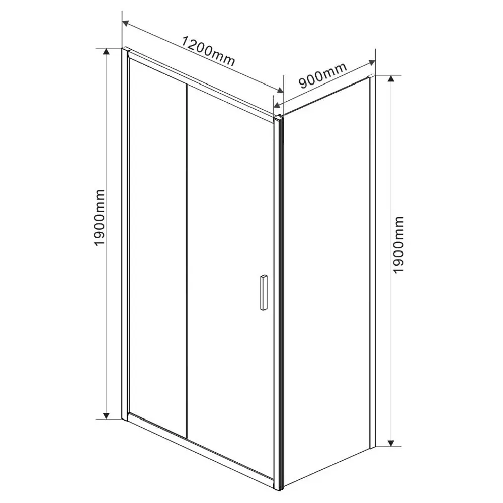 Фото 5 Душевой уголок Vincea Garda VSR-1G9012CL 120x90x190 профиль хром, стекло прозрачное