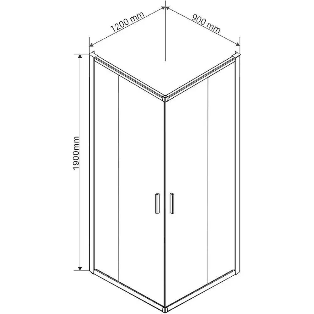 Фото 6 Душевой уголок Vincea Garda VSS-1G9012CL 120x90x190 профиль хром, стекло прозрачное