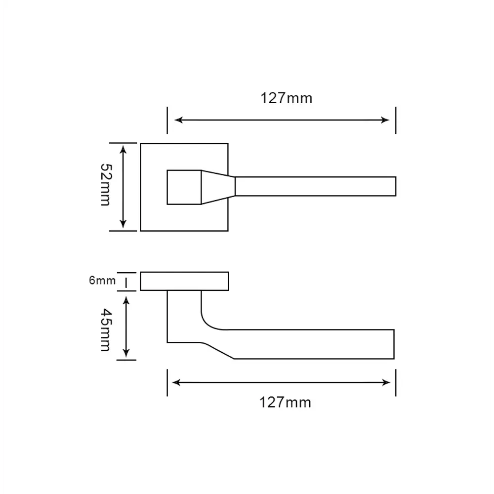 Фото 3 Ручка дверная на розетке Rucetti RAP 27 SLIM-S BL