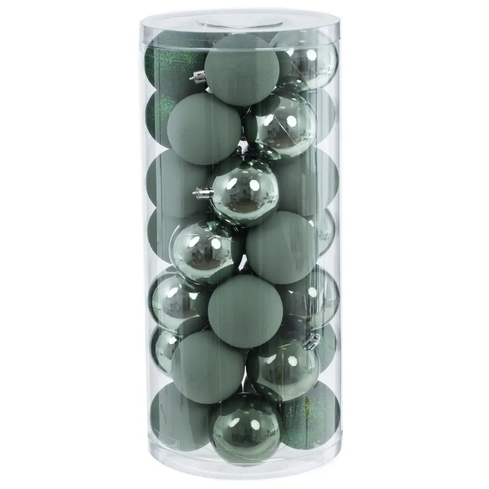 Фото Набор елочных шаров 807875 6 см пвх зеленый 35 шт Фото Набор елочных шаров 807875 6 см пвх зеленый 35 шт