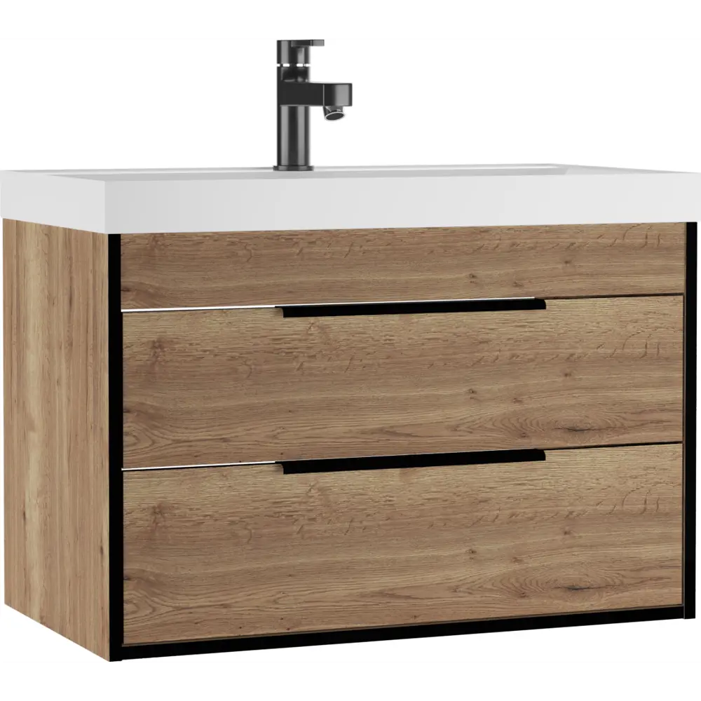 Фото Тумба под раковиной в ванную подвесная Домино Bazis 80 Alfa Фото Тумба под раковиной в ванную подвесная Домино Bazis 80 Alfa