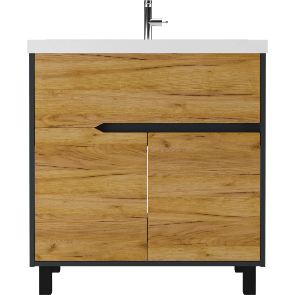 Фото 2 Тумба под раковиной в ванную напольная Домино Classica 80 Karat Вотан