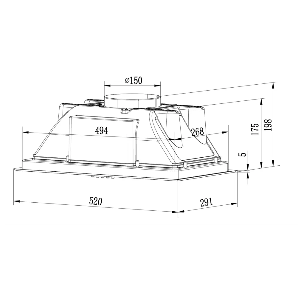 Фото 8 Вытяжка Weissgauff BOX 900 PB WH 52 см цвет белый