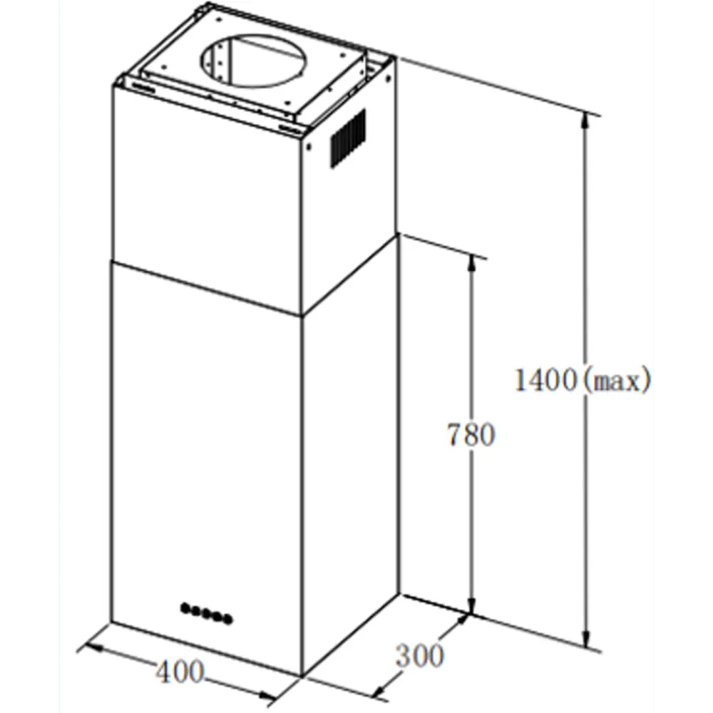 Фото 9 Вытяжка Weissgauff Box 1400 Island BL 40 см цвет черный