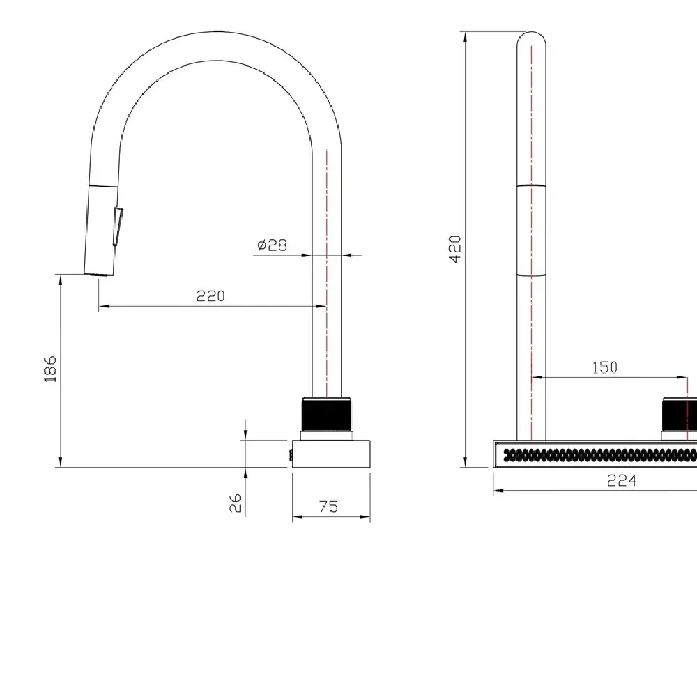 Фото 17 Смеситель для кухни однорычажный Milacio Mcu.556.ss излив 18.6 см цвет нержавеющая сталь