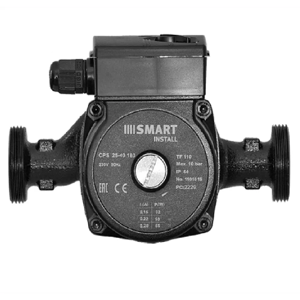 Фото Насос для отопления Smart Install CPS 25-40 180 1x230В с гайками Фото Насос для отопления Smart Install CPS 25-40 180 1x230В с гайками