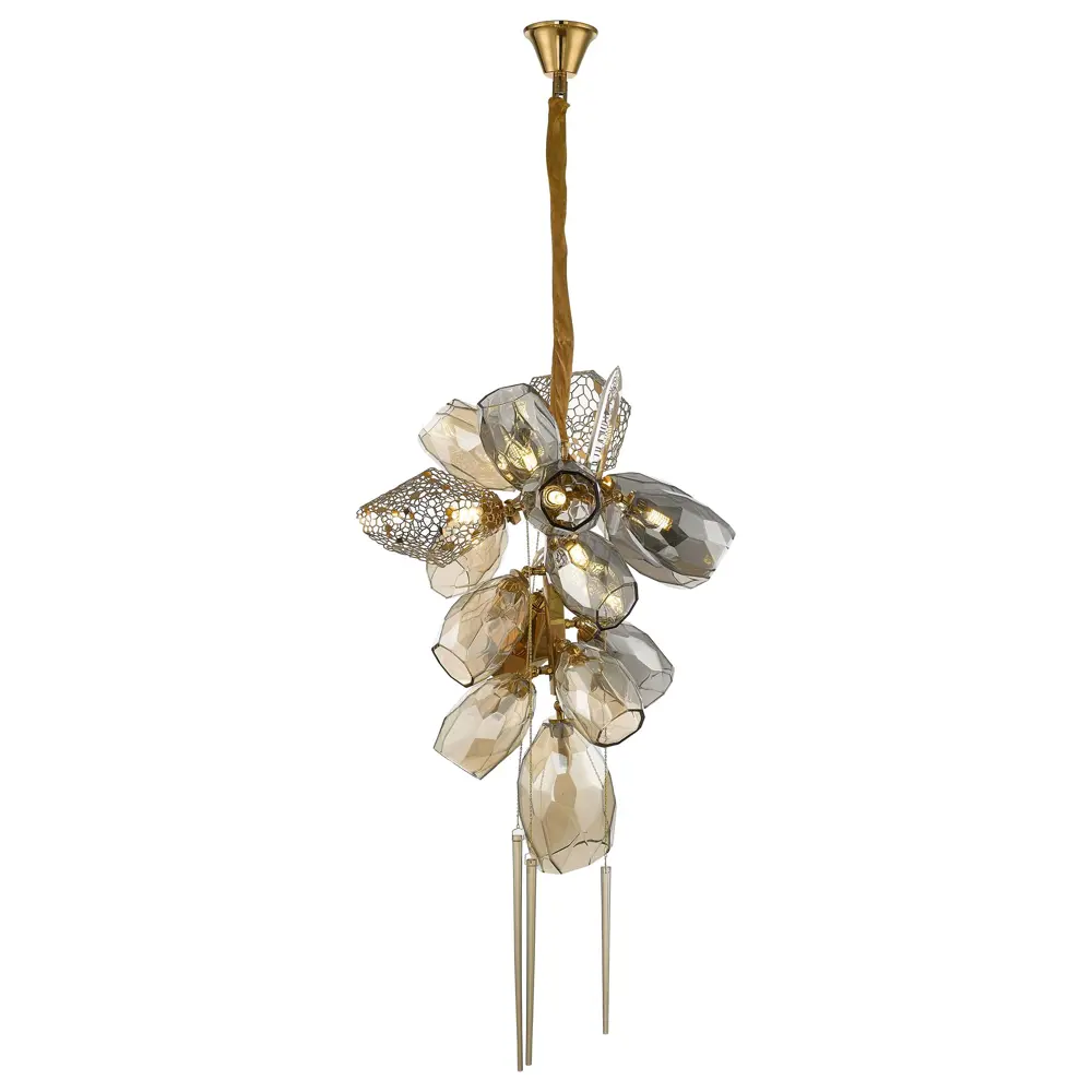 Фото Светильник подвесной Wertmark We243.15.503 15 ламп 30 м² цвет коричневый Фото Светильник подвесной Wertmark We243.15.503 15 ламп 30 м² цвет коричневый