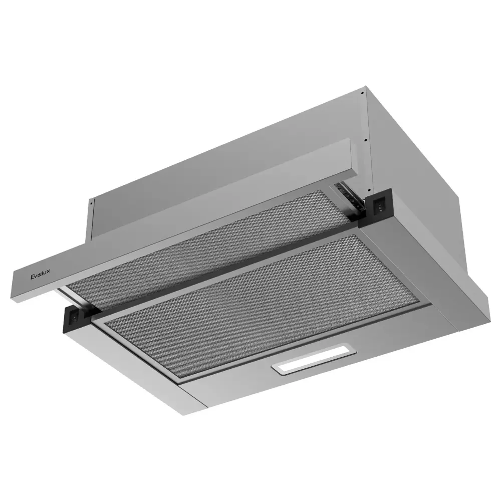 Фото 2 Телескопическая вытяжка Evelux tel 50 x 50 см цвет серый / серебристый