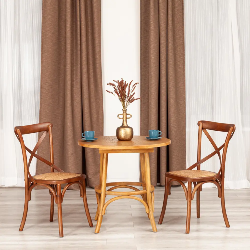 Фото 2 Кухонный стол круглый Tetchair 20498 80x80 см мдф, шпон цвет груша Фото 2 Кухонный стол круглый Tetchair 20498 80x80 см мдф, шпон цвет груша