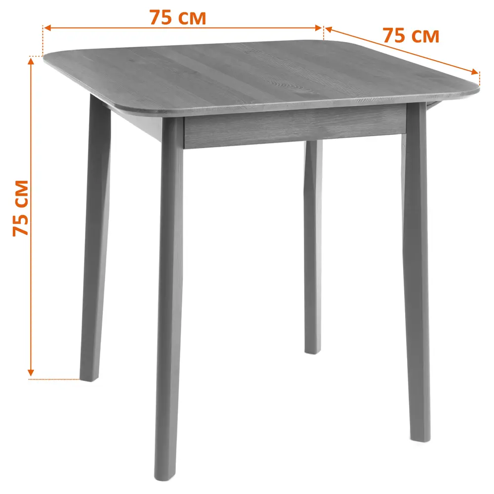 Фото 7 Кухонный стол квадратный Tetchair 75x75 см Массив дерева цвет черный Фото 7 Кухонный стол квадратный Tetchair 75x75 см Массив дерева цвет черный