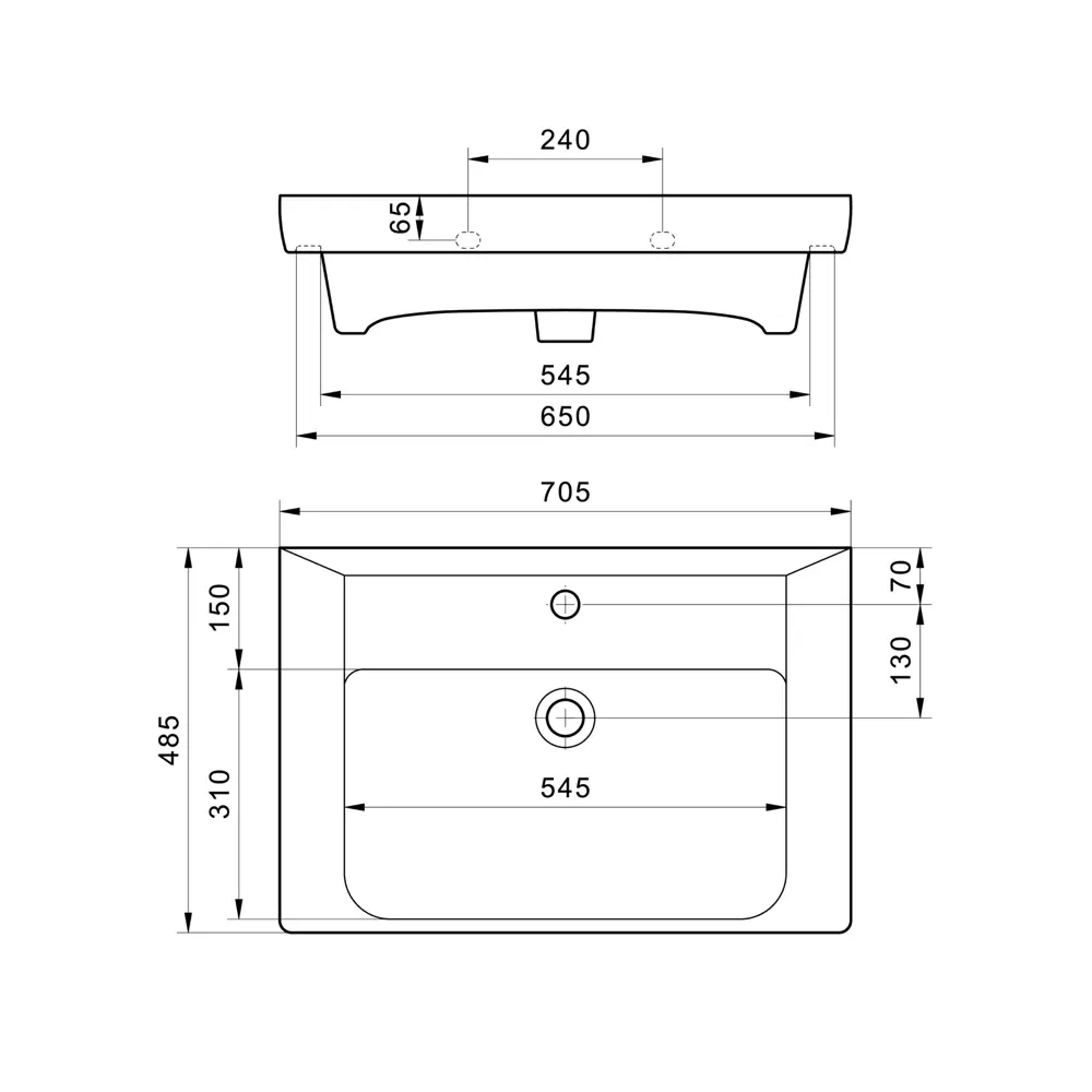 Фото 13 Раковина мебельная Santek тигода Тигода 70см цвет белый Фото 13 Раковина мебельная Santek тигода Тигода 70см цвет белый