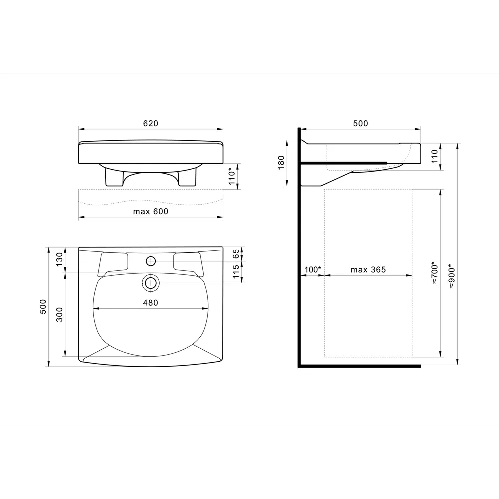 Фото 7 Раковина под стиральную машину Santek Пилот 60x50 см с кронштейнами и сифоном белая Фото 7 Раковина под стиральную машину Santek Пилот 60x50 см с кронштейнами и сифоном белая