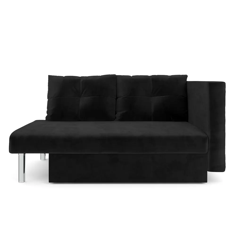 Фото 2 Диван прямой Мебель-арс Софа Алиса 150x83x80 см велюр цвет черный Фото 2 Диван прямой Мебель-арс Софа Алиса 150x83x80 см велюр цвет черный