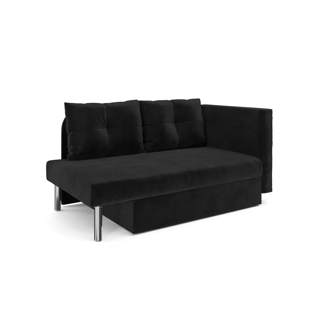 Фото Диван прямой Мебель-арс Софа Алиса 150x83x80 см велюр цвет черный Фото Диван прямой Мебель-арс Софа Алиса 150x83x80 см велюр цвет черный