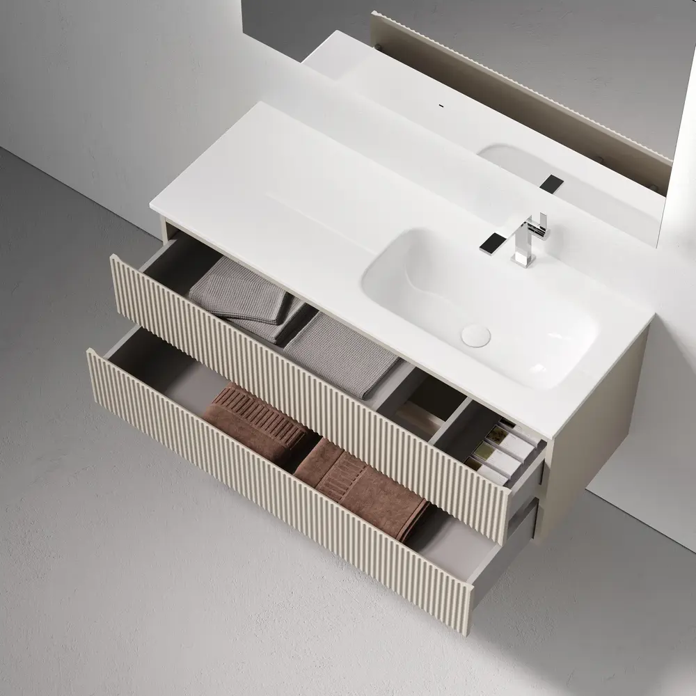 Фото 5 Тумба под раковину подвесная Sancos Snob R SNR120RCE 119.5см цвет beige soft/правая Фото 5 Тумба под раковину подвесная Sancos Snob R SNR120RCE 119.5см цвет beige soft/правая