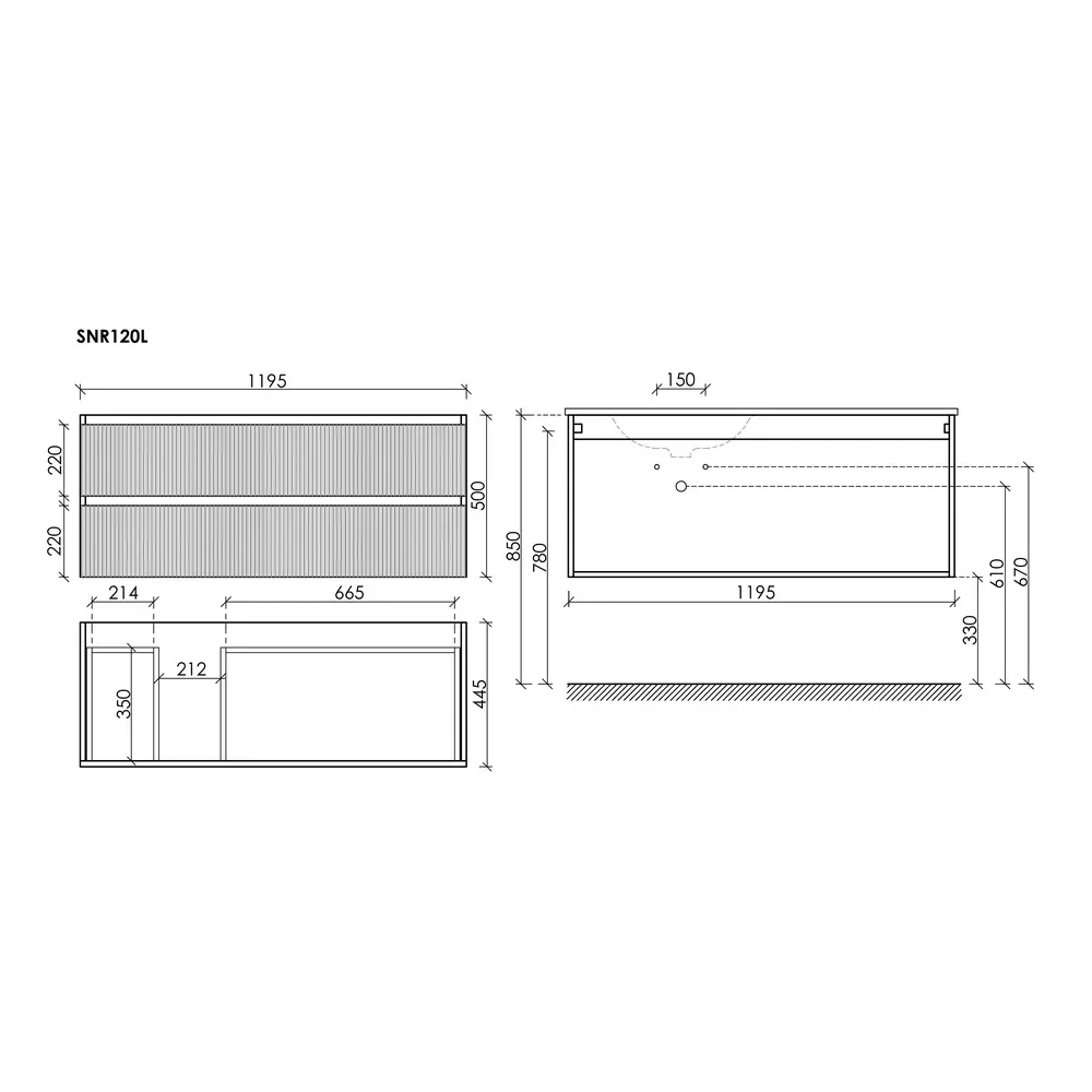 Фото 6 Тумба под раковину подвесная Sancos Snob R SNR120LCE 119.5см цвет beige soft/левая Фото 6 Тумба под раковину подвесная Sancos Snob R SNR120LCE 119.5см цвет beige soft/левая